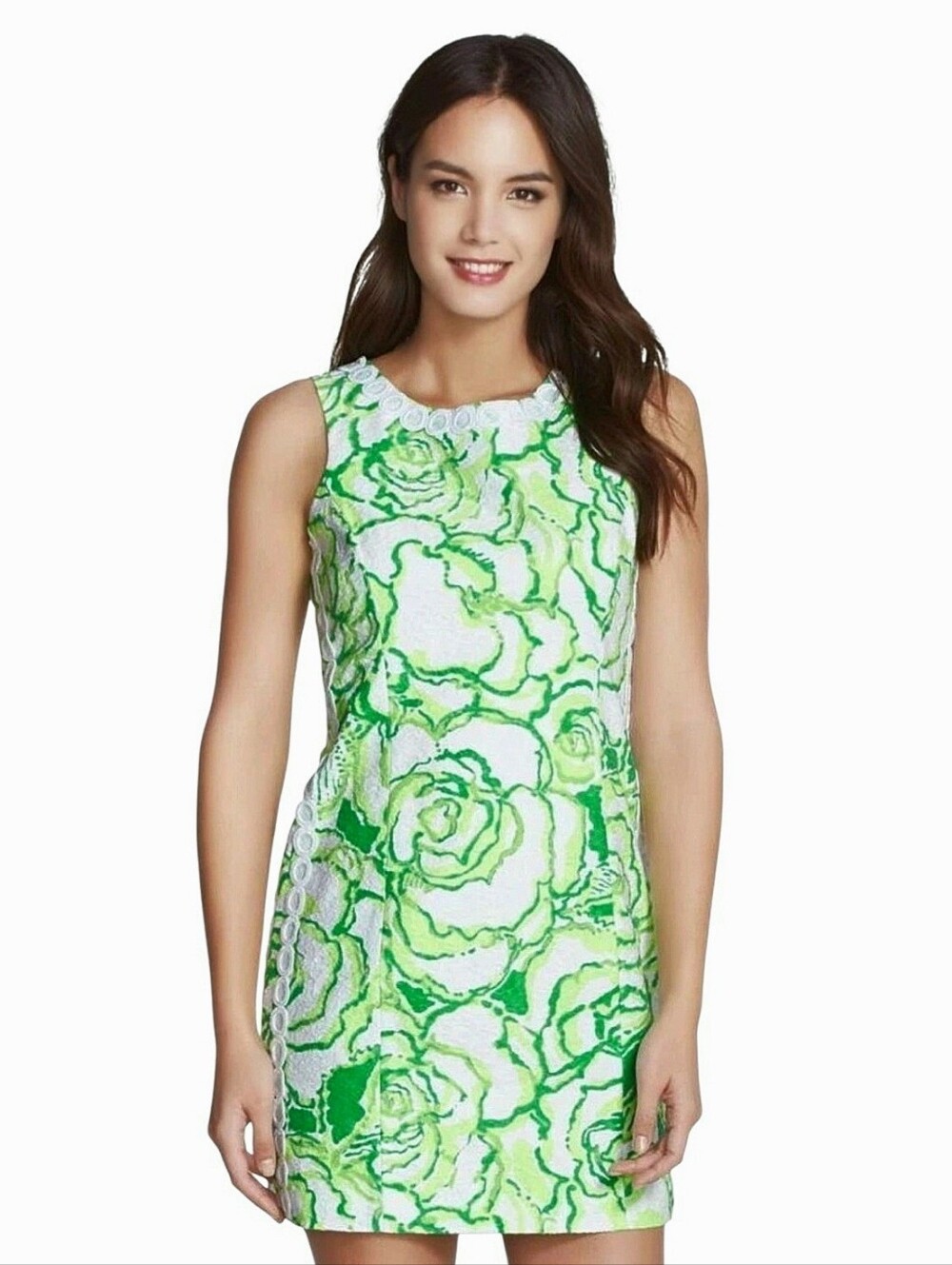 NEW Lilly Pulitzer Mila Shift Dress Sz 2 Green White NWT Resort Summer Sorority